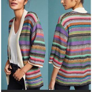 Anthropologie MAEVE ASHBURY OPEN FRONT CARDIGAN
